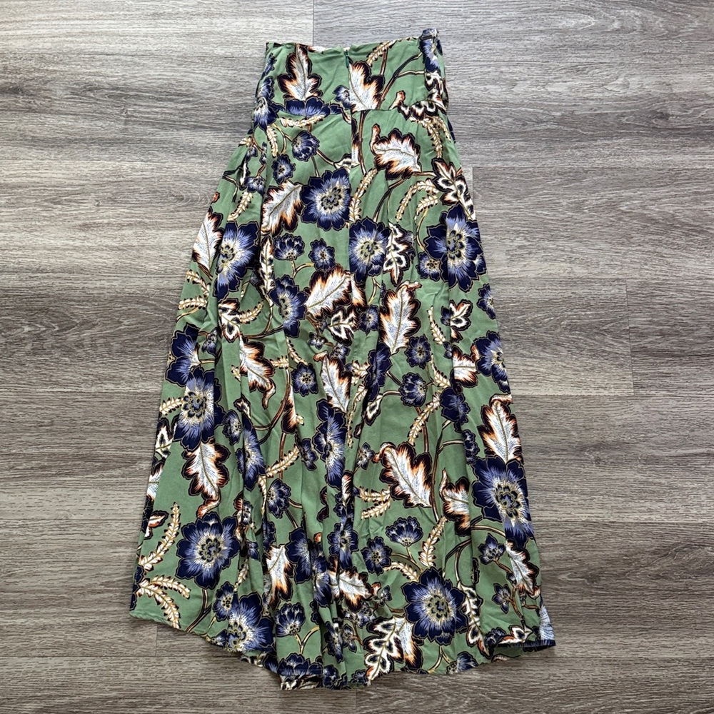 O'Neill Green Floral High Lo Maxi Skirt 
Summer Vacation Lightweight Travel - Picture 3 of 6